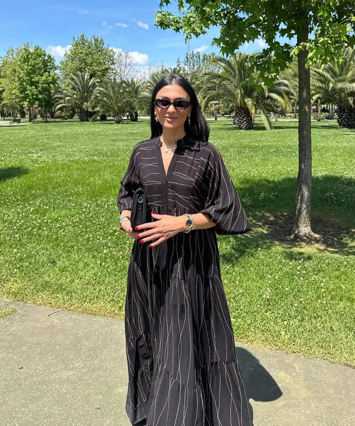 Black Printed Dress