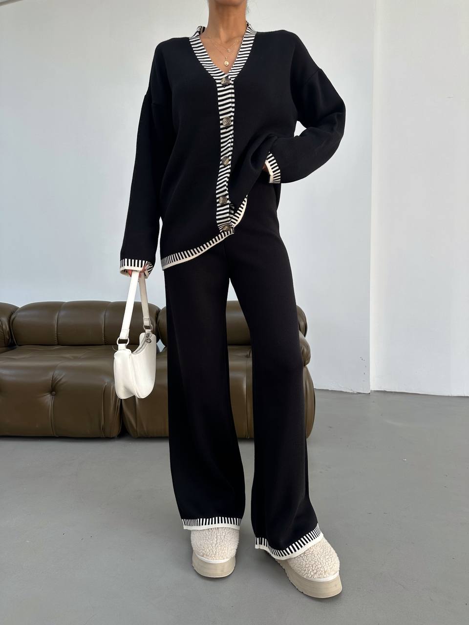 Black Knit Set