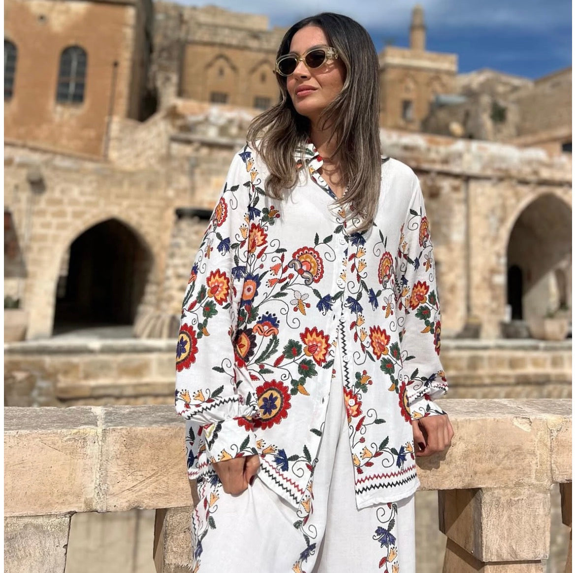 Floral Creamy White Set