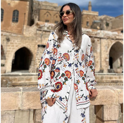 Floral Creamy White Set