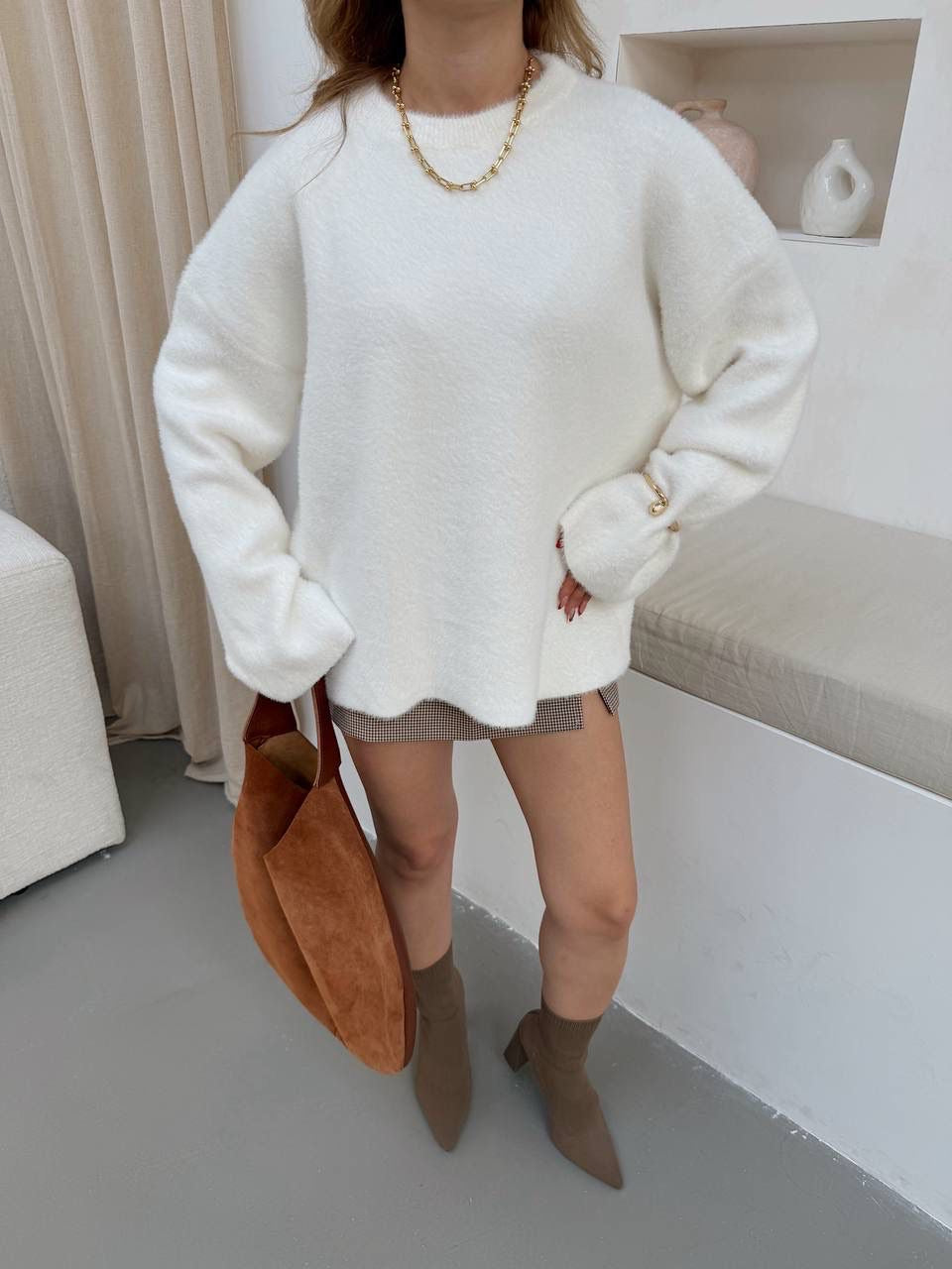 White Fluff Sweater