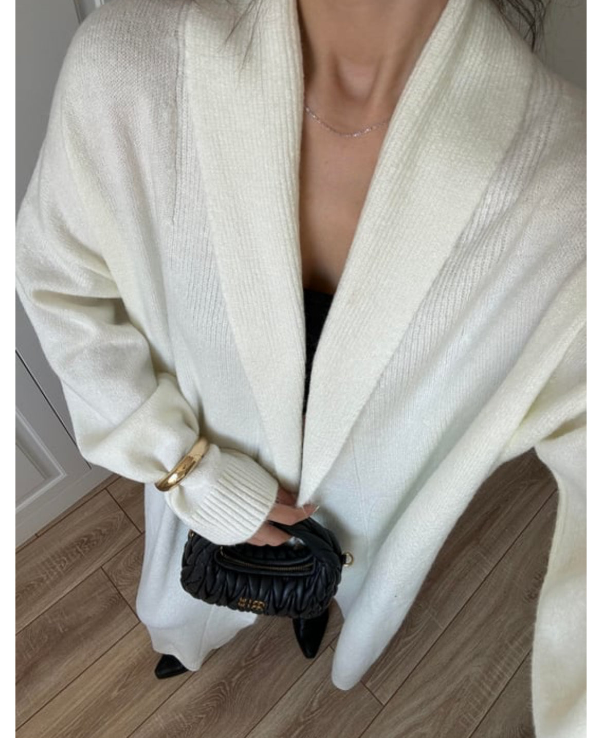 White Triko Cardigan