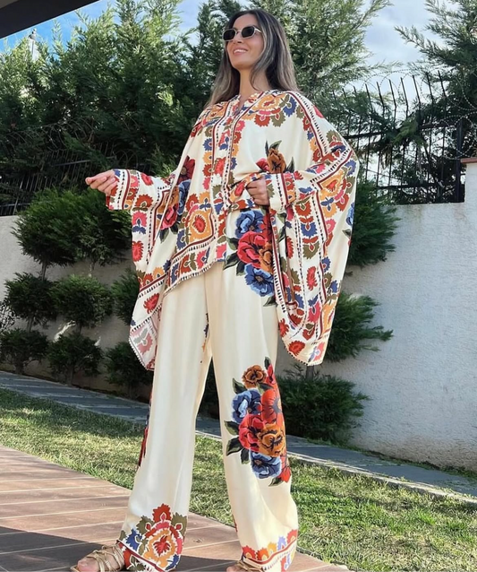 Beige Floral Set