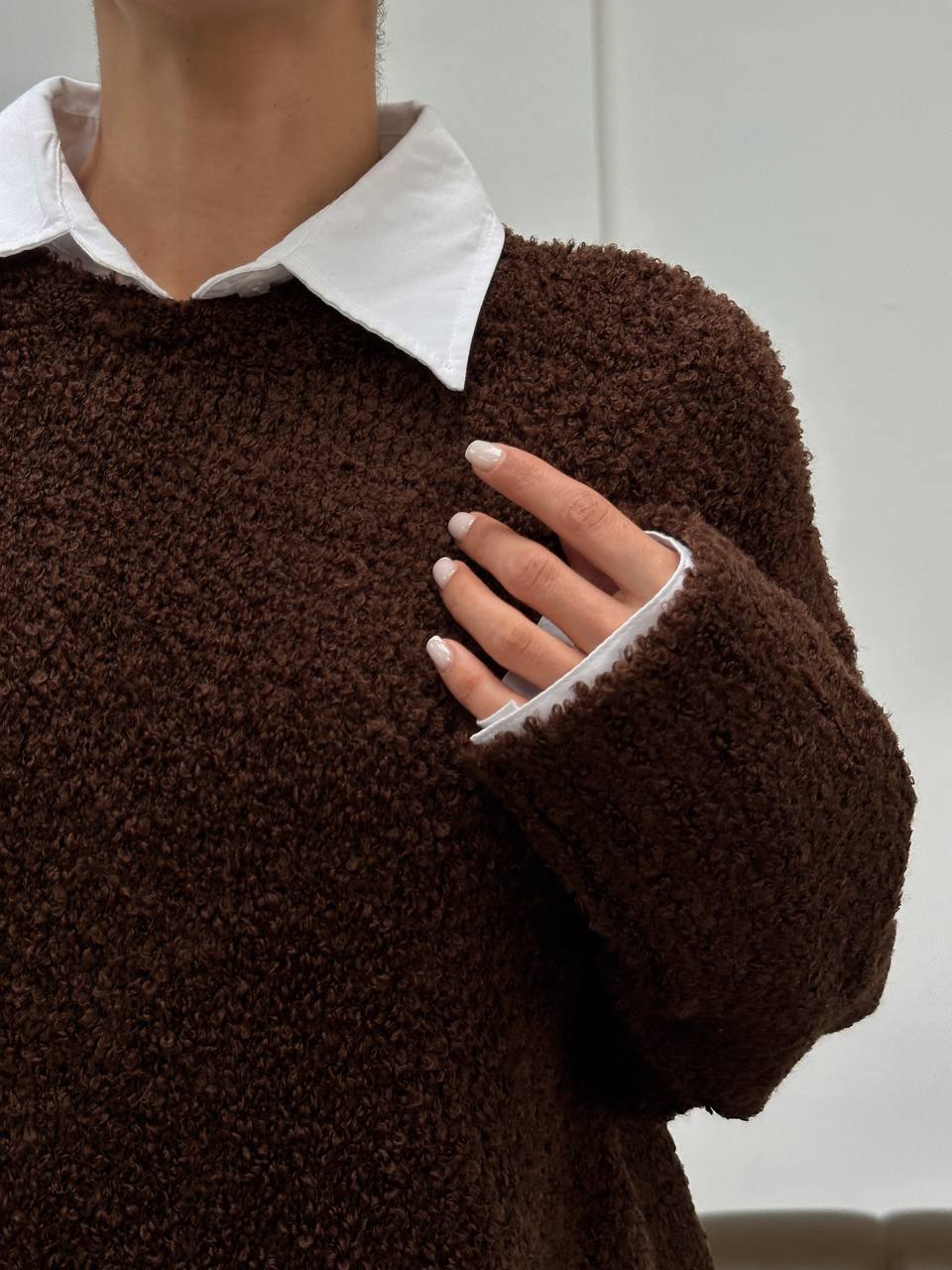 Brown Fluffy Sweater