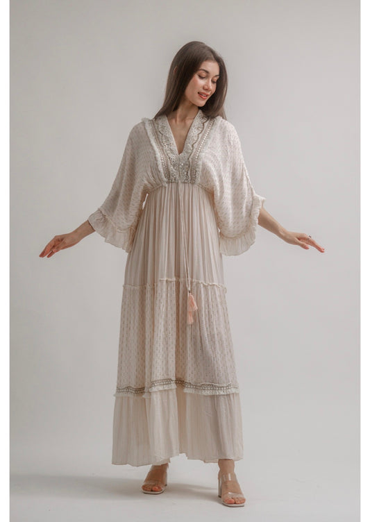 Boho Elegante Dress - Light Blush