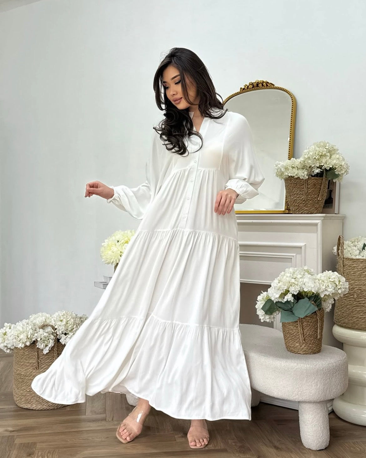 White Plain Dress