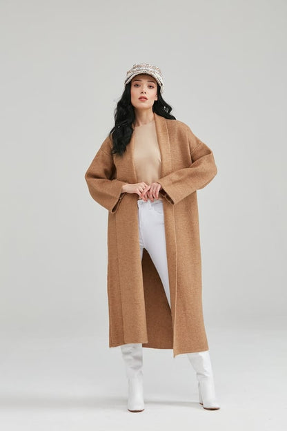 Camel Long Cardigan