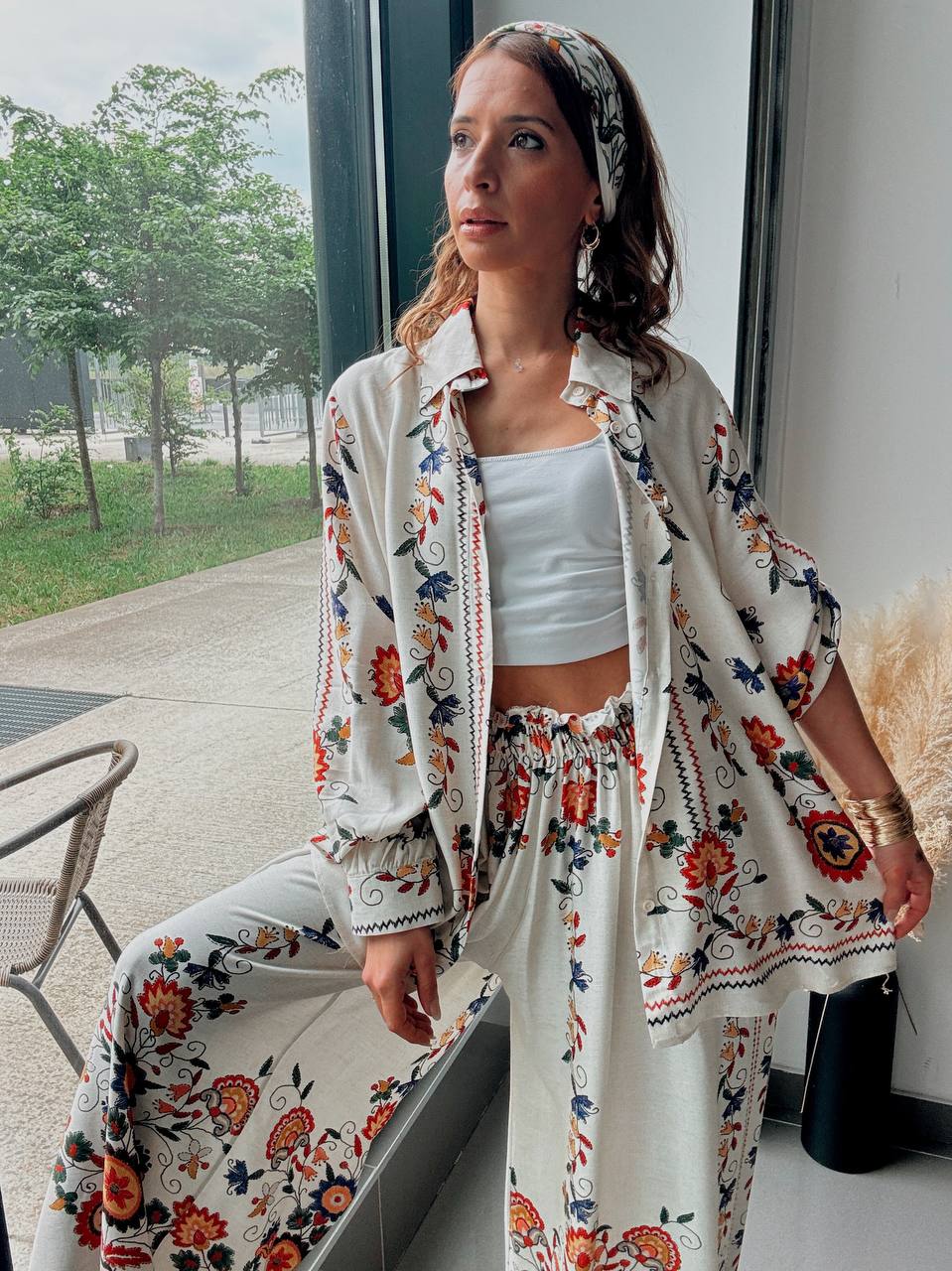 Floral Creamy Beige Set