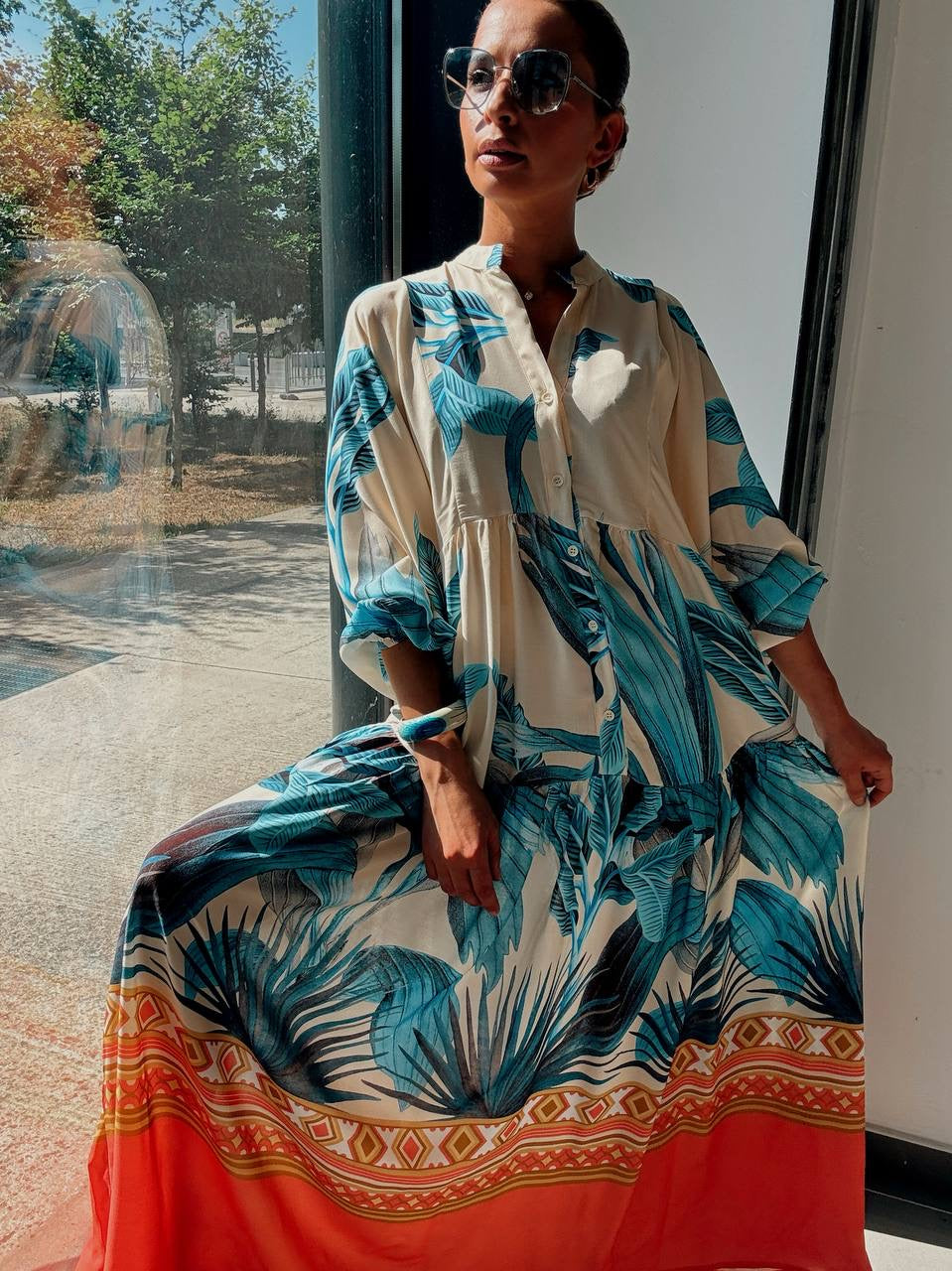 Blue Leaves Dress