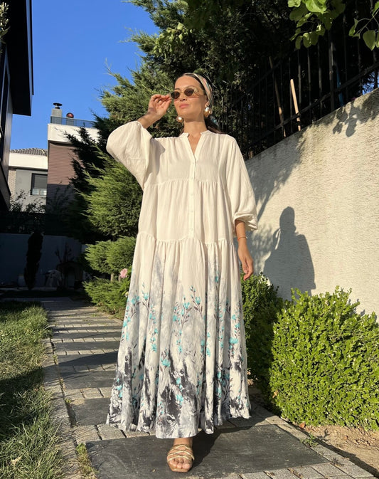 White Flowy Dress