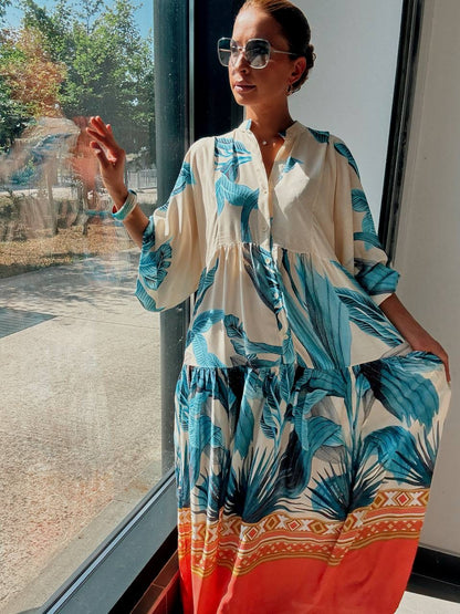 Blue Leaves Dress