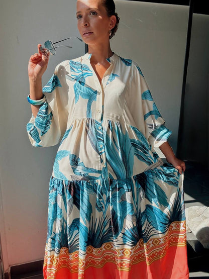 Blue Leaves Dress