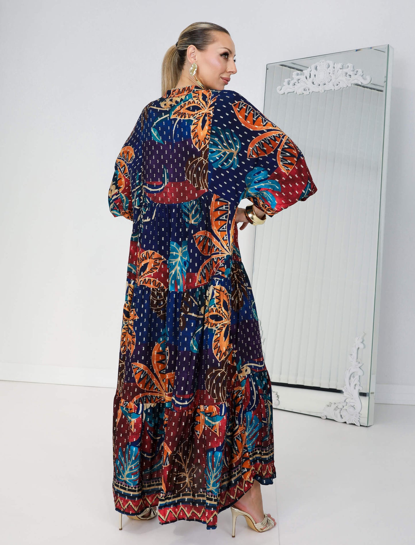 Navy Flory Dress