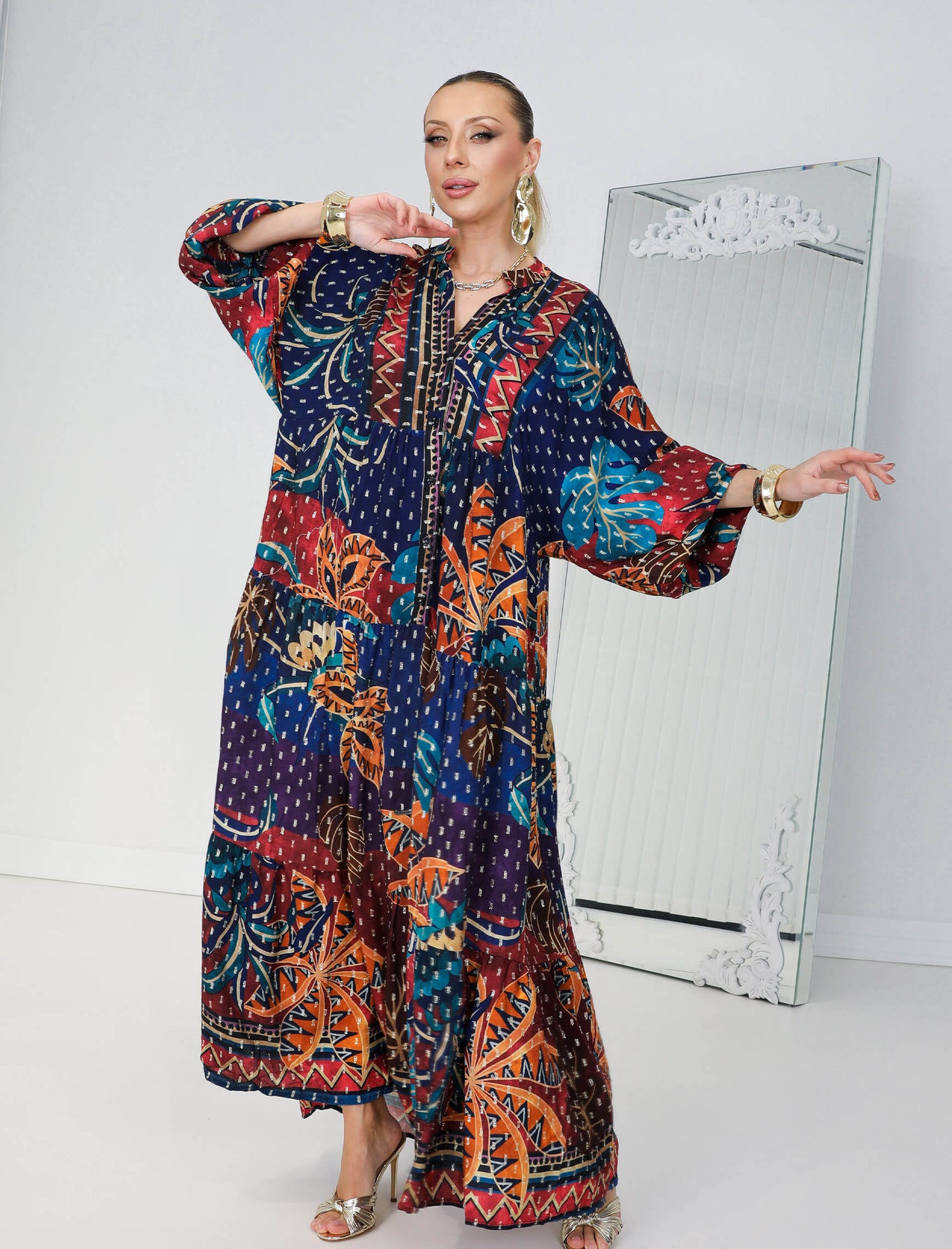 Navy Flory Dress