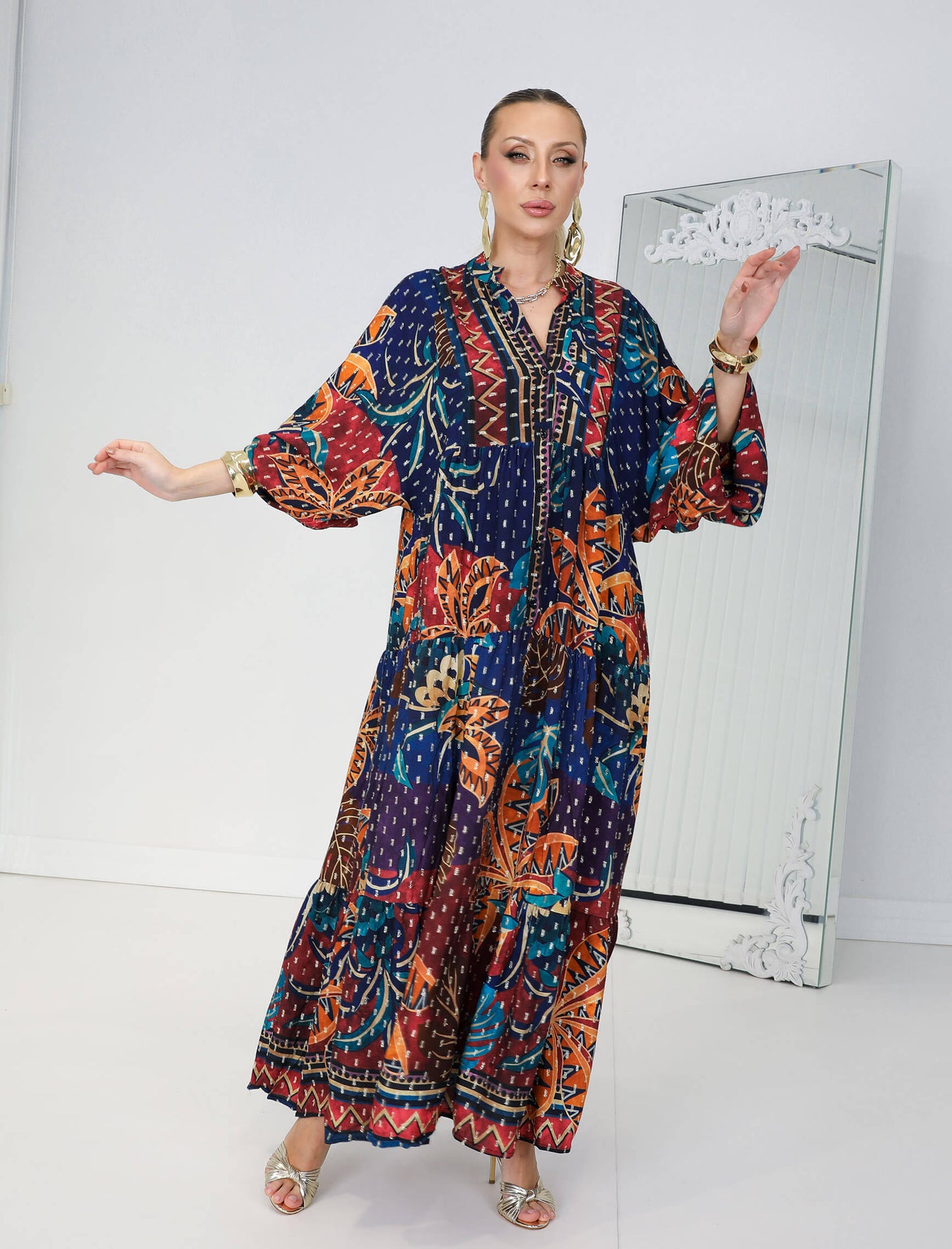 Navy Flory Dress