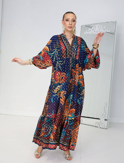 Navy Flory Dress