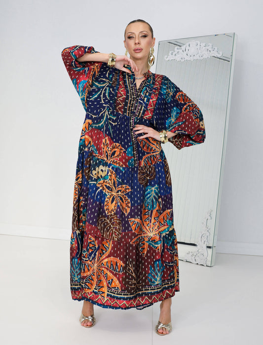Navy Flory Dress