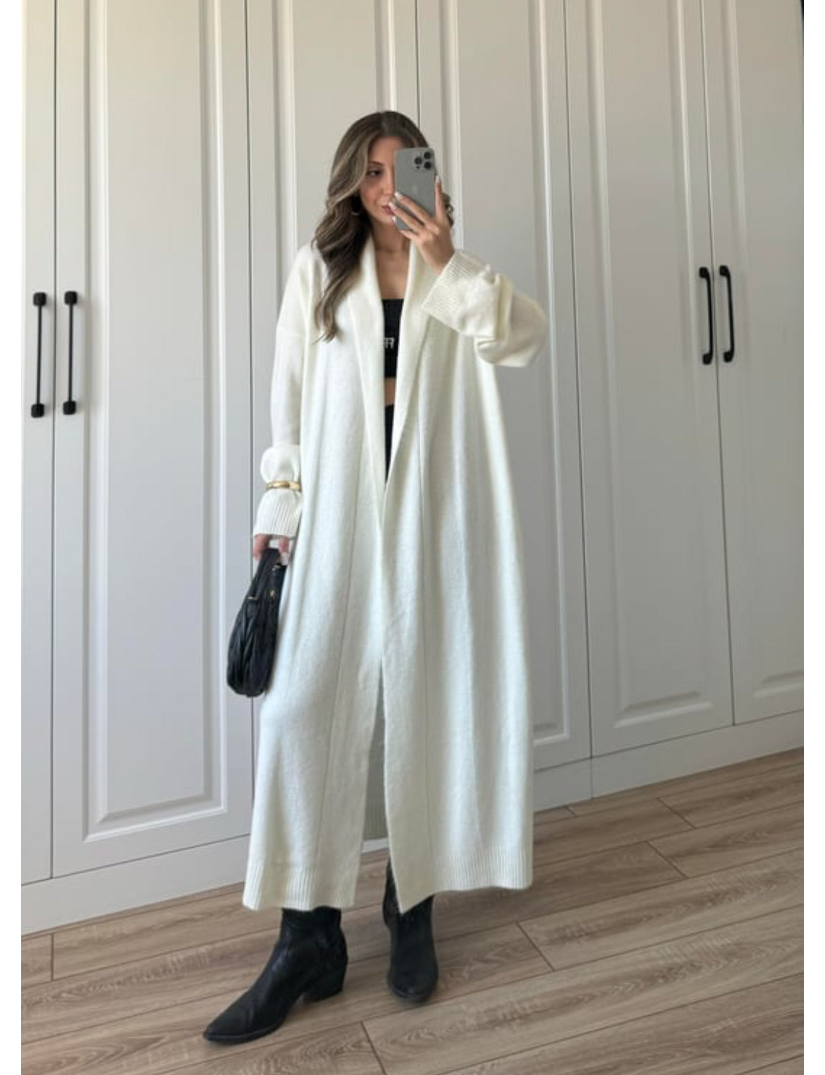 White Triko Cardigan