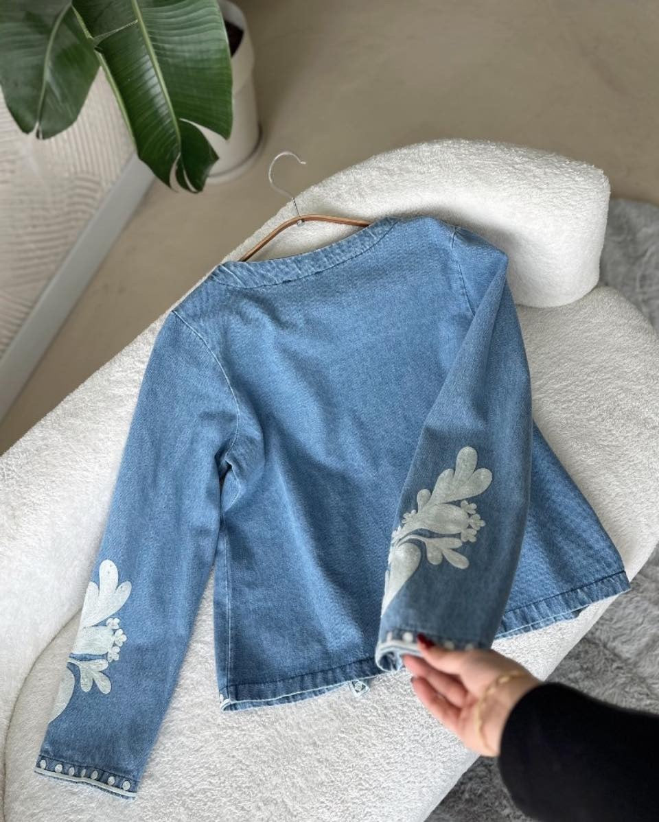 Denim Embroidered Jacket