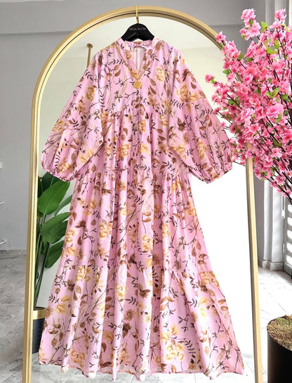 Pink Printed Dress