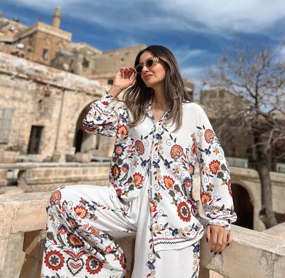 Floral Creamy White Set