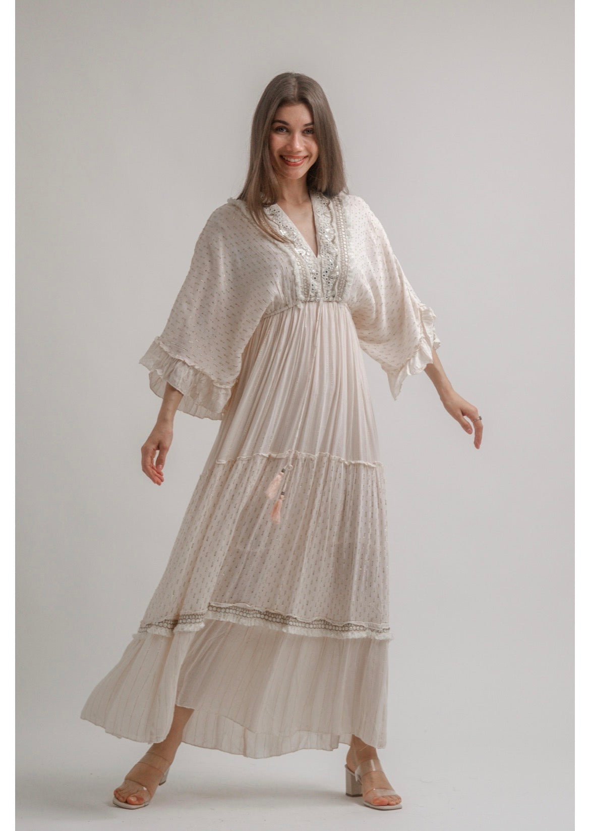 Boho Elegante Dress - Light Blush