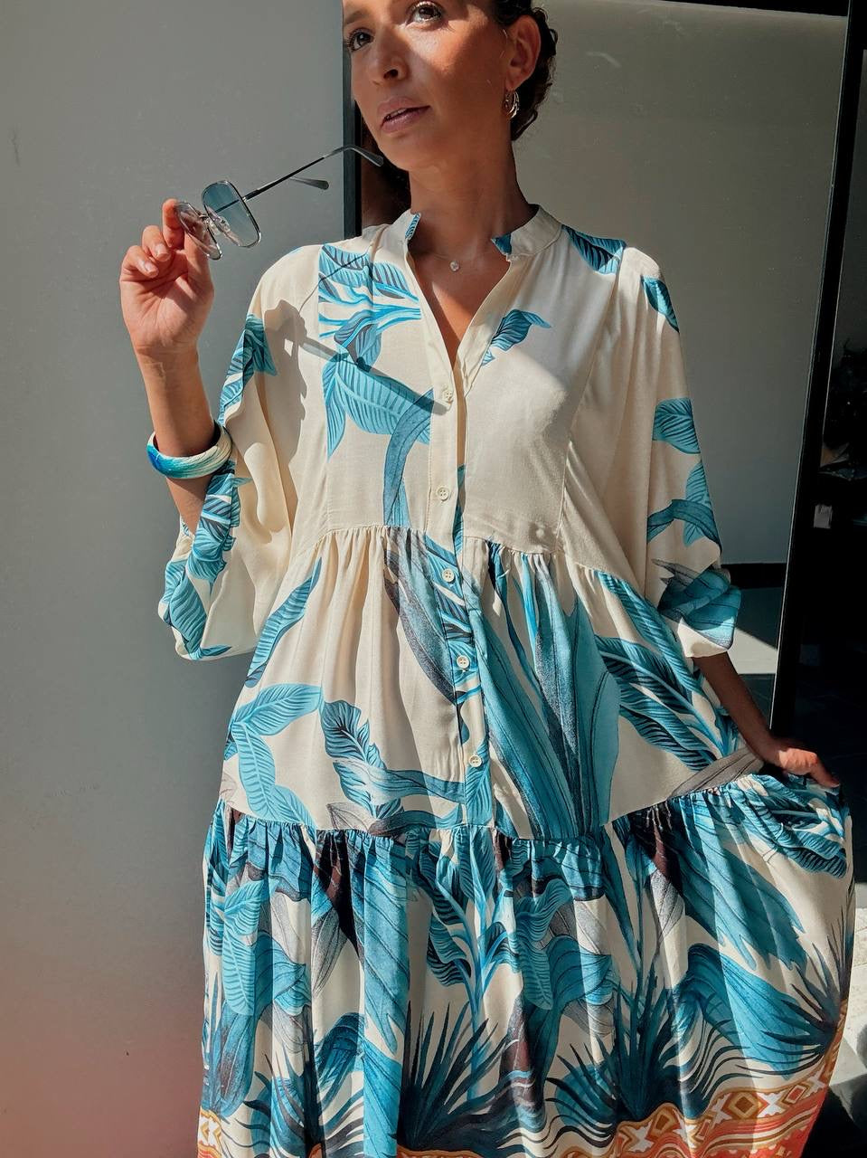 Blue Leaves Dress