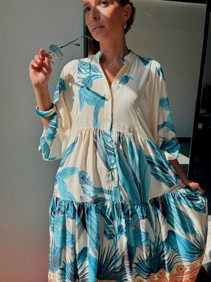 Blue Leaves Dress