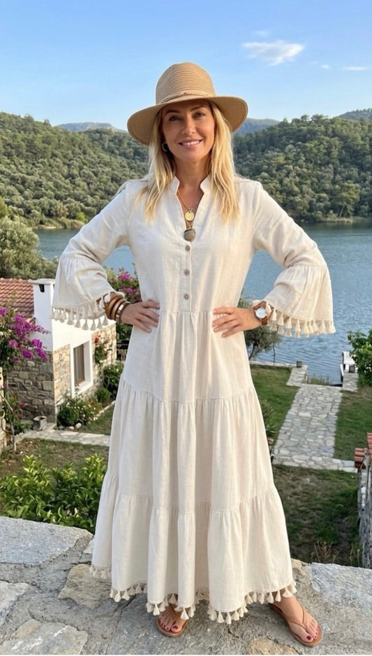 Ruffle Tassel Dress