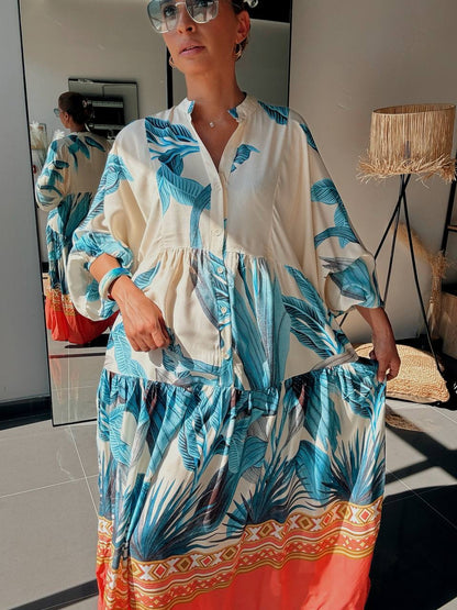 Blue Leaves Dress