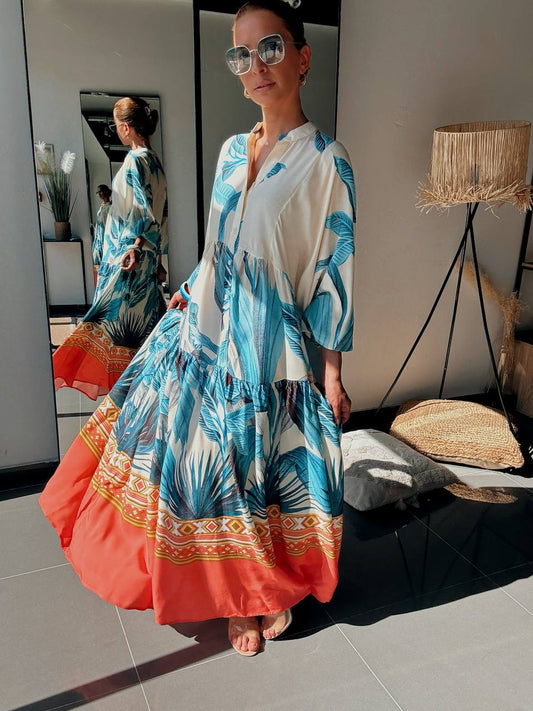 Blue Leaves Dress