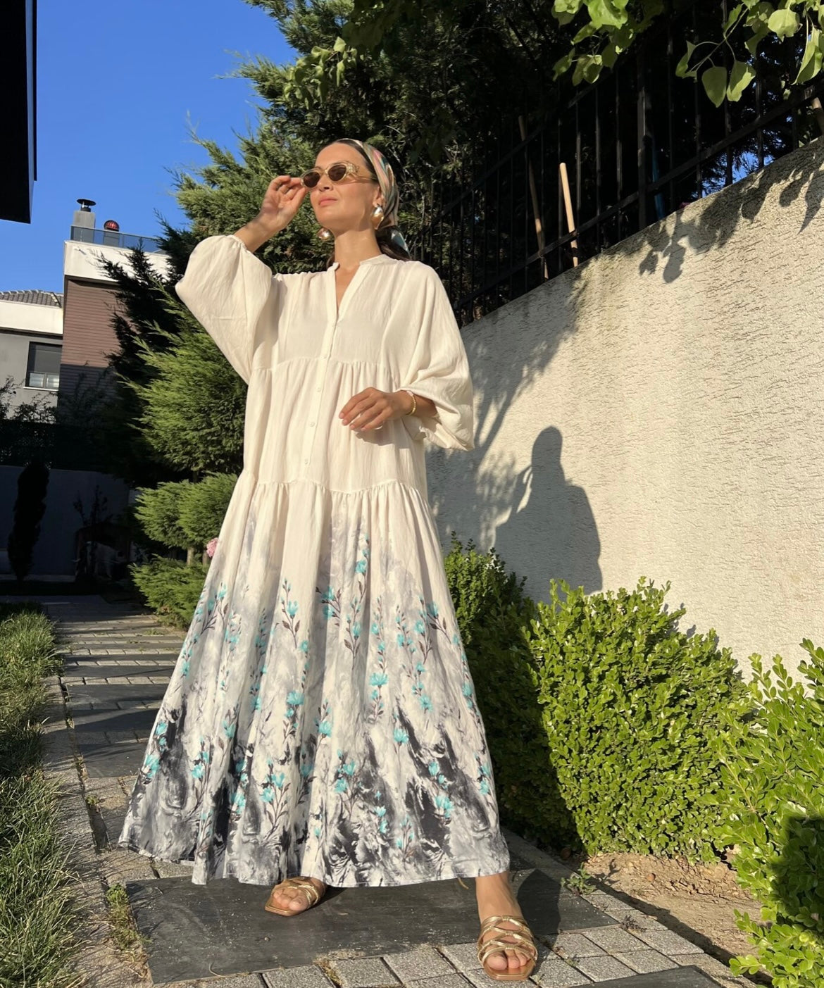 White Flowy Dress