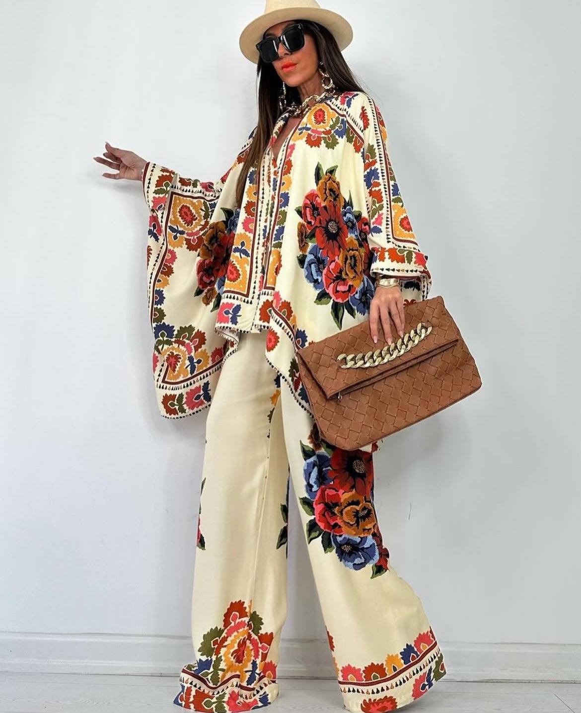 Beige Floral Set