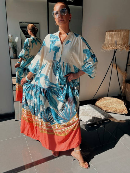 Blue Leaves Dress