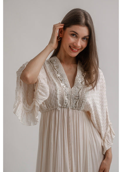 Boho Elegante Dress - Light Blush