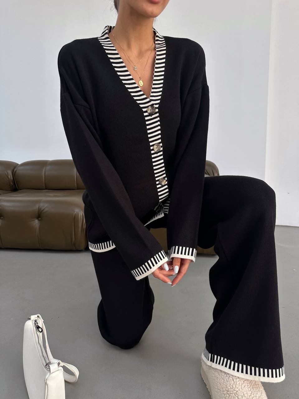 Black Knit Set