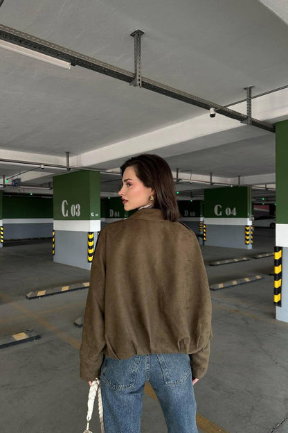 Olive Suede Jacket