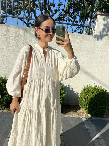 White x Gold Dress