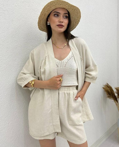 Beige Kimono