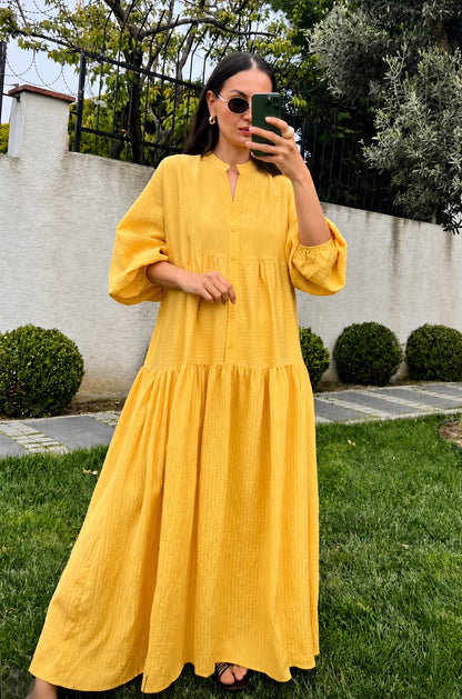 Yellow Striped Dress