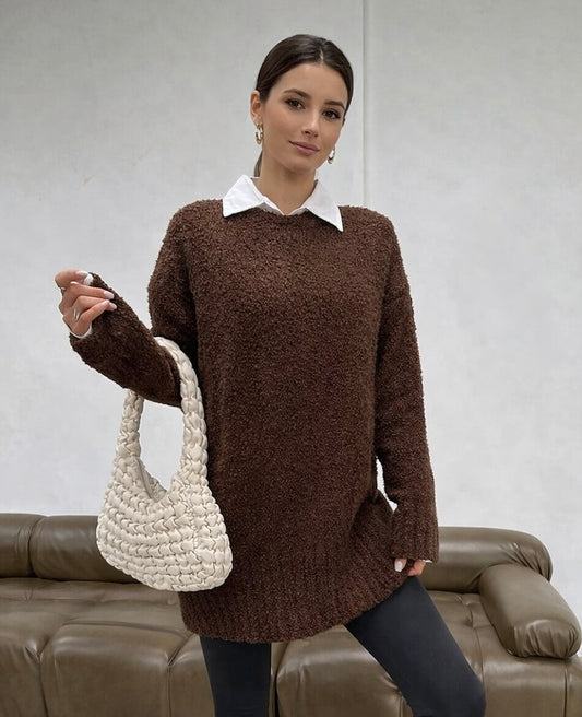 Brown Fluffy Sweater