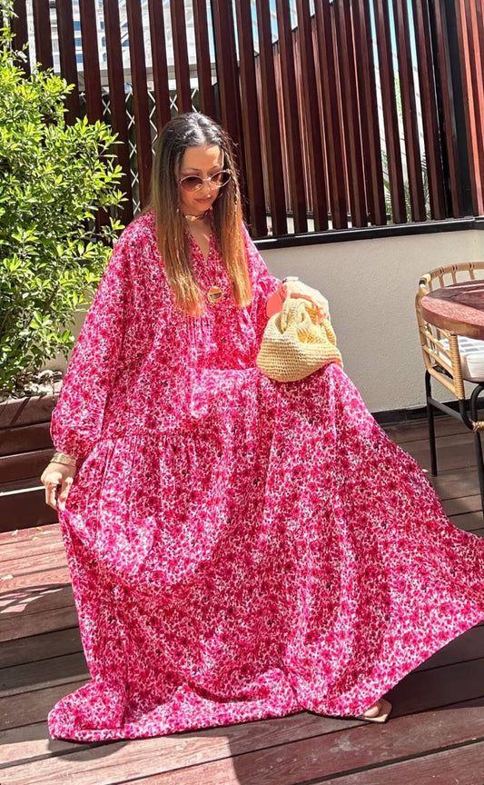 Reddish Flower Dress