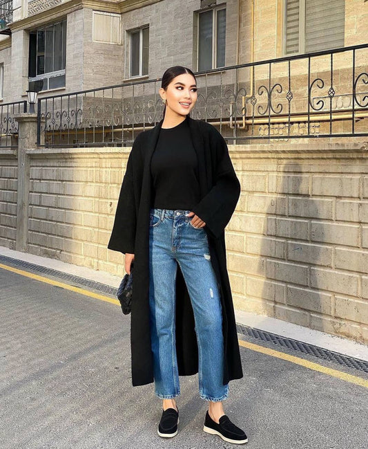 Black Long Cardigan