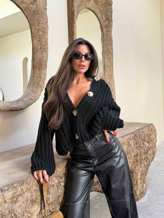 Black Chunks Cardigan