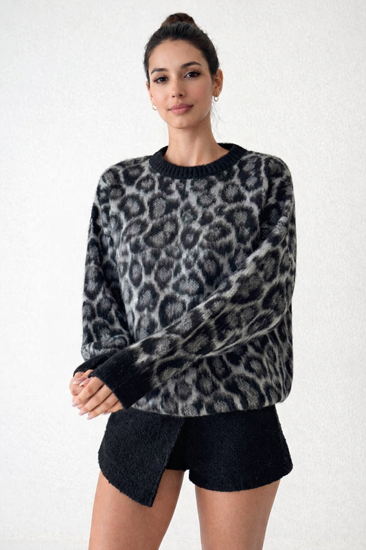 Black Printed Sweater