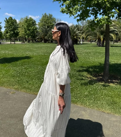 White Printed Dress