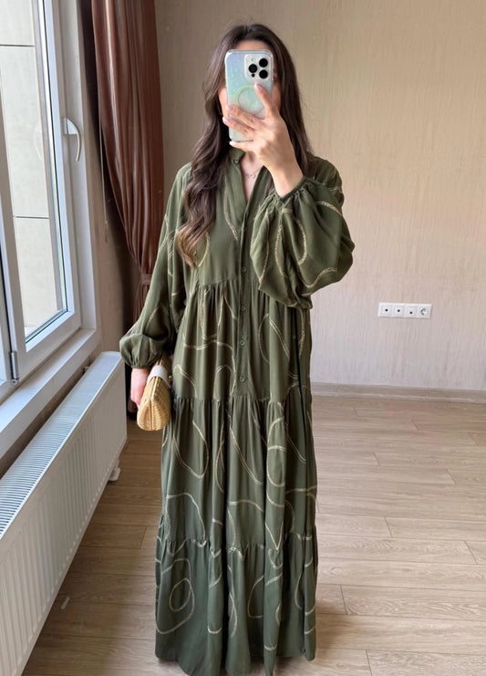 Olive Green Dress