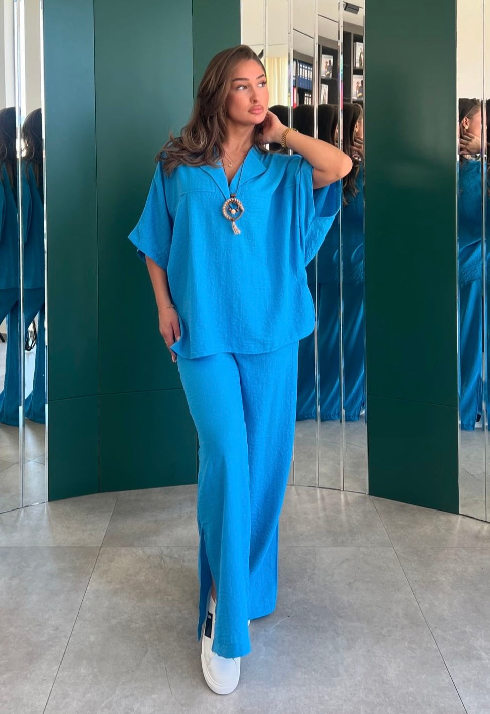 Cotton Slit Set - Blue