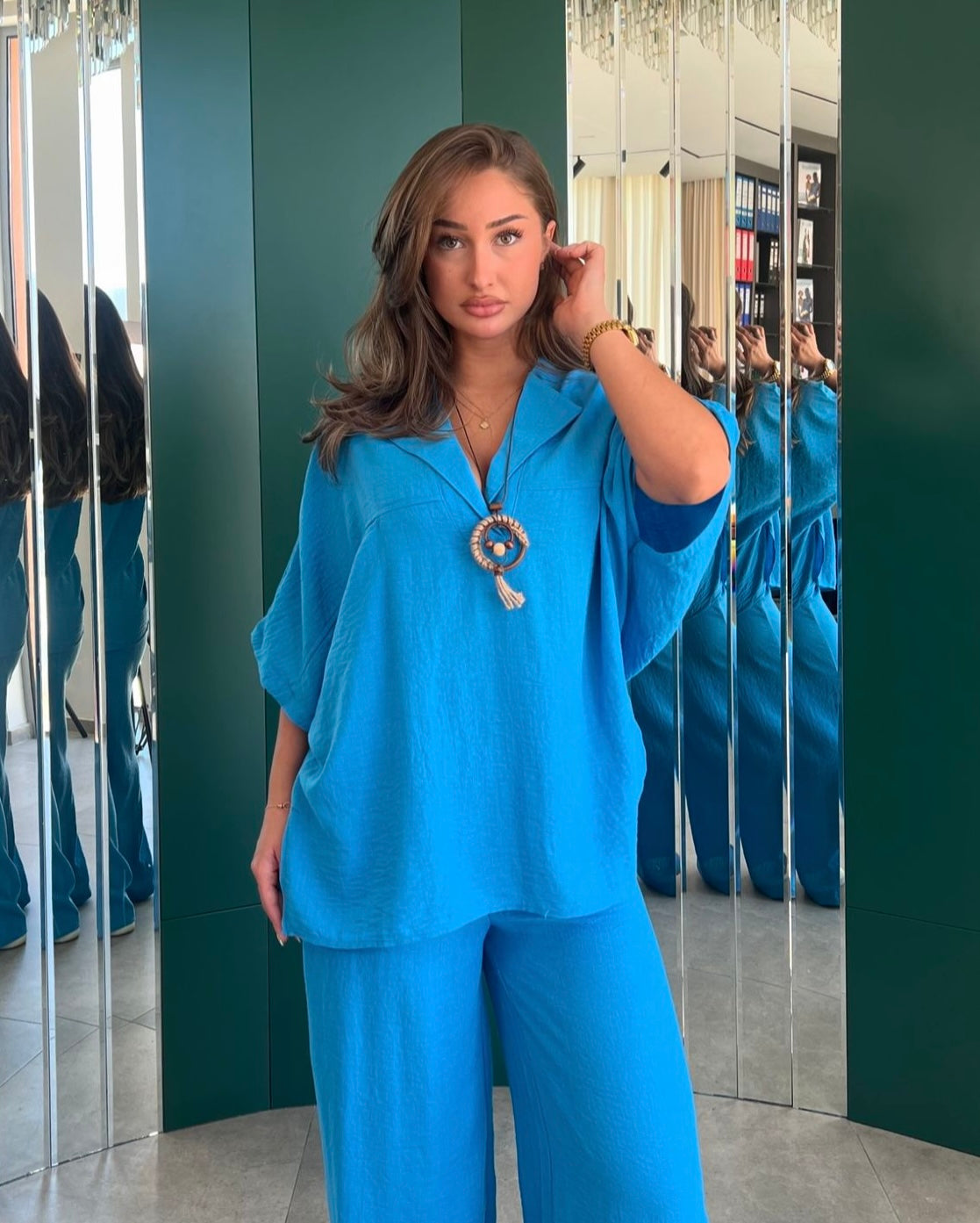 Cotton Slit Set - Blue