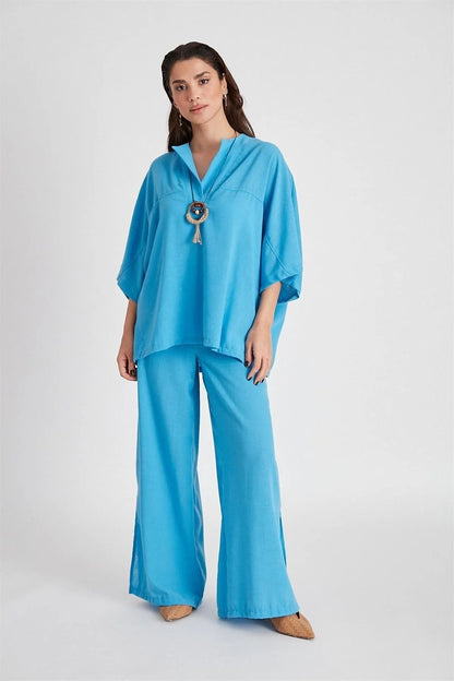 Cotton Slit Set - Blue